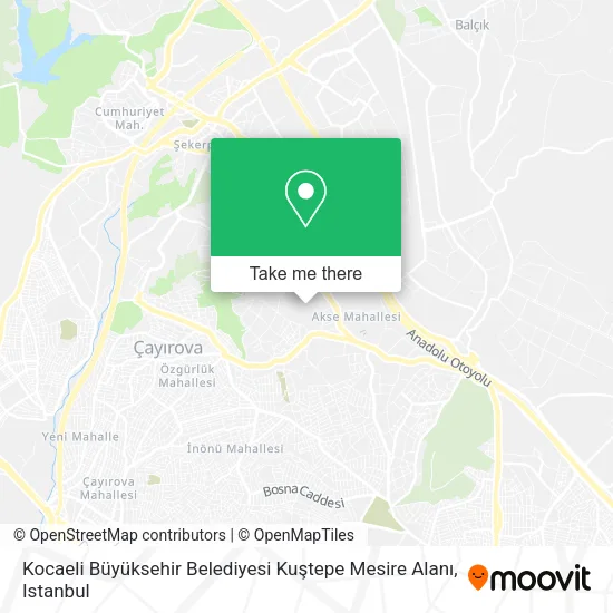 Kocaeli Büyüksehir Belediyesi Kuştepe Mesire Alanı map