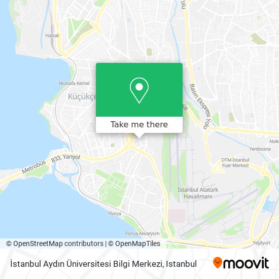 İstanbul Aydın Üniversitesi Bilgi Merkezi map