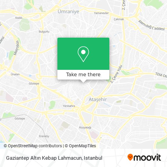 Gaziantep Altın Kebap Lahmacun map