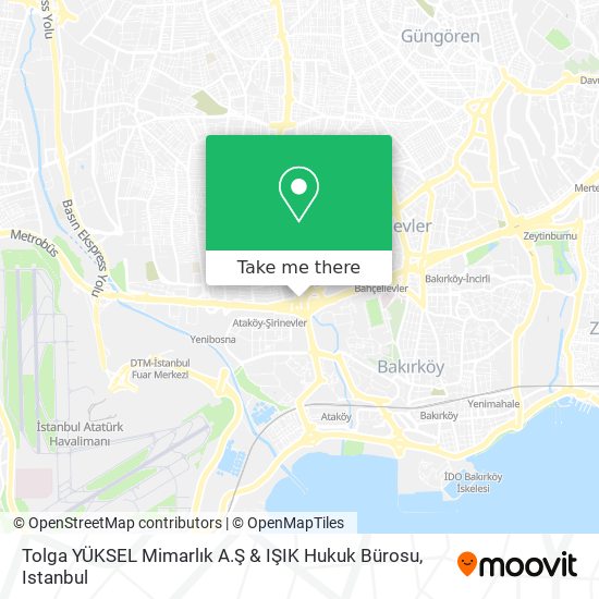 Tolga YÜKSEL Mimarlık A.Ş & IŞIK Hukuk Bürosu map