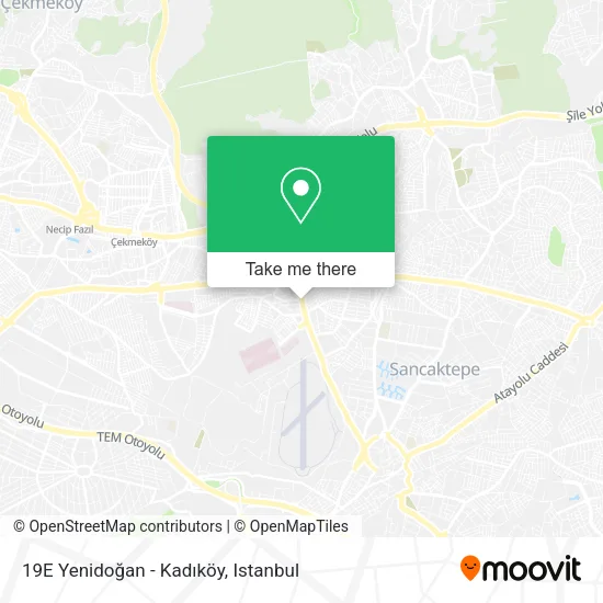 19E Yenidoğan - Kadıköy map