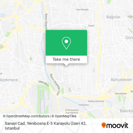 Sanayi Cad. Yenibosna E-5 Karayolu Üzeri 42 map