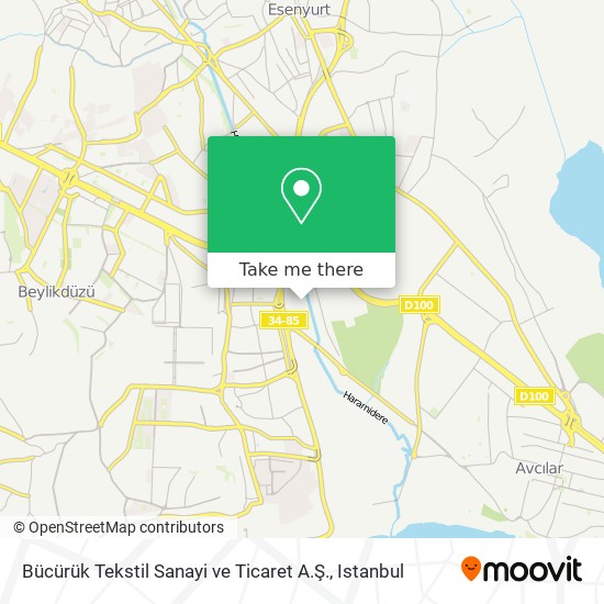 Bücürük Tekstil Sanayi ve Ticaret A.Ş. map