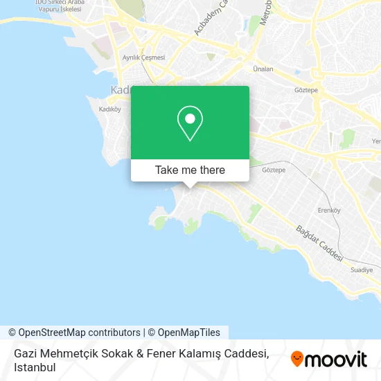 Gazi Mehmetçik Sokak & Fener Kalamış Caddesi map