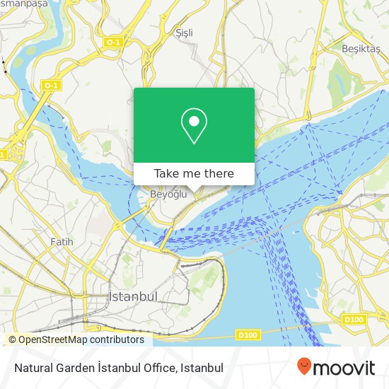 Natural Garden İstanbul Office map