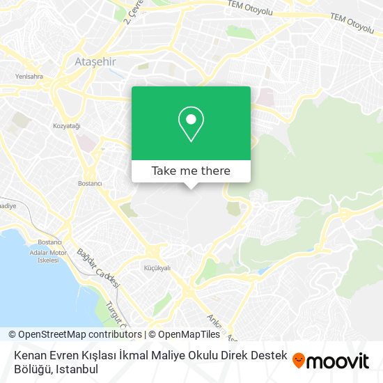 Kenan Evren Kışlası İkmal Maliye Okulu Direk Destek Bölüğü map