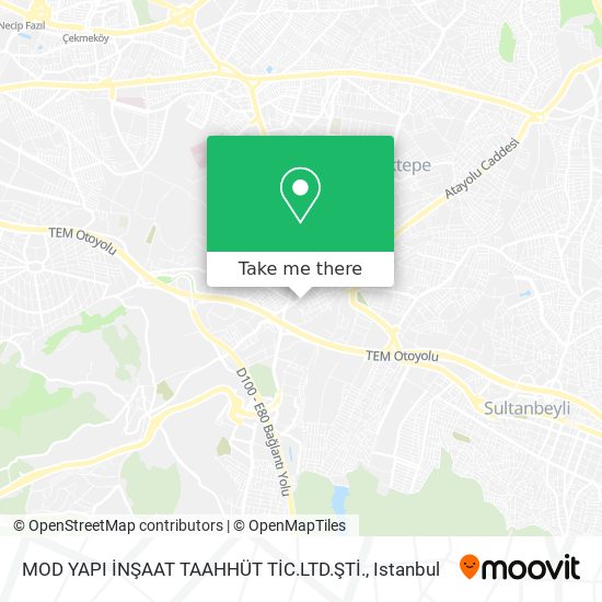 MOD YAPI İNŞAAT TAAHHÜT TİC.LTD.ŞTİ. map