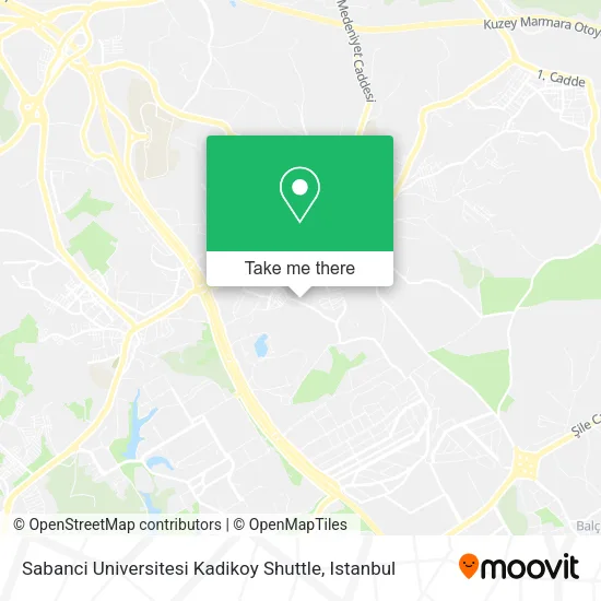 Sabanci Universitesi Kadikoy Shuttle map