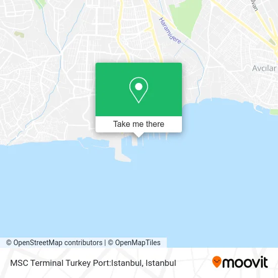 MSC Terminal Turkey Port:Istanbul map