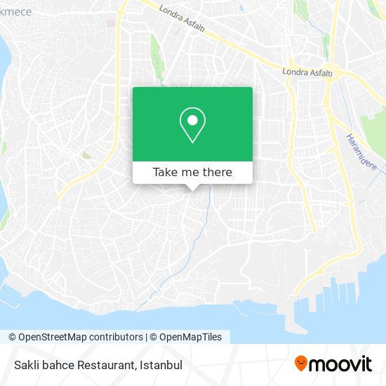 Sakli bahce Restaurant map