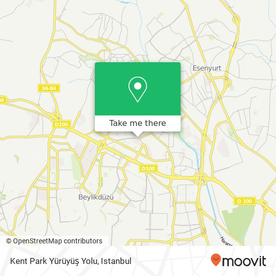 Kent Park Yürüyüş Yolu map