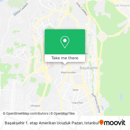 Başakşehir 1. etap Amerikan Ucuzluk Pazarı map