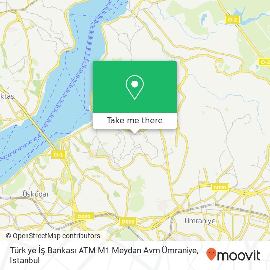 Türkiye İş Bankası ATM M1 Meydan Avm Ümraniye map