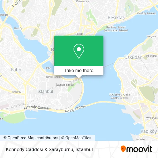 Kennedy Caddesi & Sarayburnu map