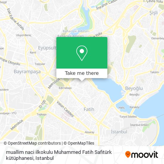 muallim naci ilkokulu Muhammed Fatih Safitürk kütüphanesi map