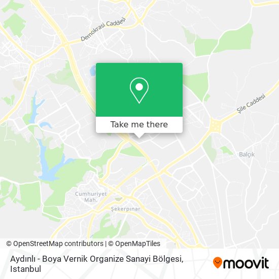 Aydınlı - Boya Vernik Organize Sanayi Bölgesi map