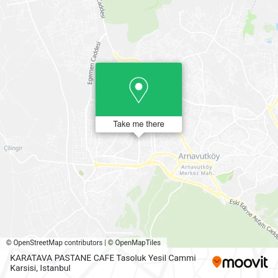 KARATAVA PASTANE CAFE Tasoluk Yesil Cammi Karsisi map