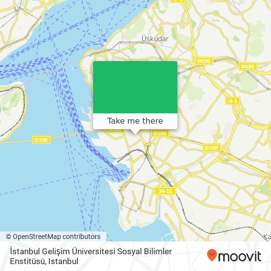 İstanbul Gelişim Üniversitesi Sosyal Bilimler Enstitüsü map