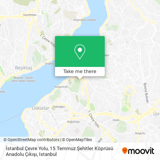 İstanbul Çevre Yolu, 15 Temmuz Şehitler Köprüsü Anadolu Çıkışı map