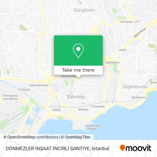 DÖNMEZLER İNŞAAT İNCİRLİ ŞANTİYE map