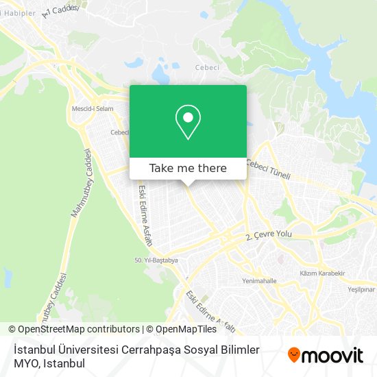 İstanbul Üniversitesi Cerrahpaşa Sosyal Bilimler MYO map