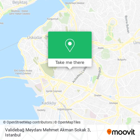 Validebağ Meydanı Mehmet Akman Sokak 3 map