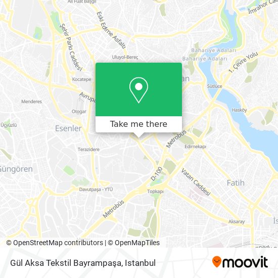 Gül Aksa Tekstil Bayrampaşa map