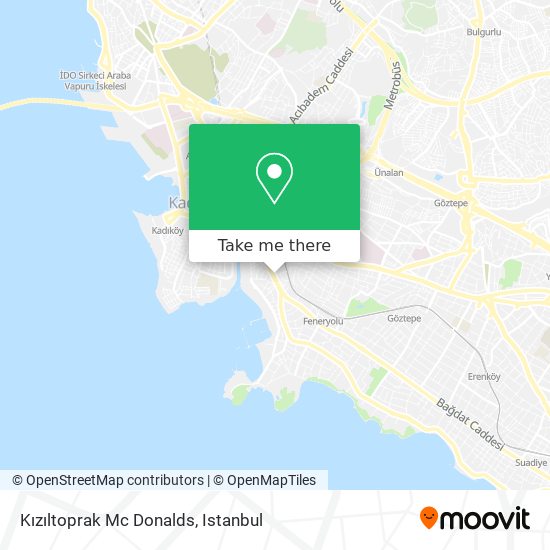 Kızıltoprak Mc Donalds map