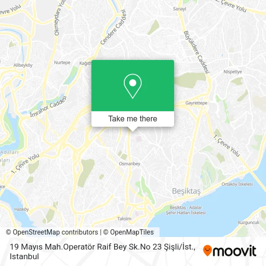 19 Mayıs Mah.Operatör Raif Bey Sk.No 23 Şişli / İst. map