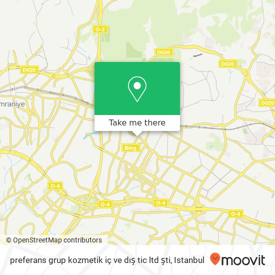 preferans grup kozmetik iç ve dış tic ltd şti map