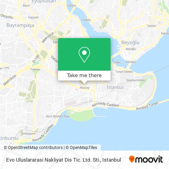 Evo Uluslararasi Nakliyat Dis Tic. Ltd. Sti. map