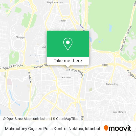 Mahmutbey Gişeleri Polis Kontrol Noktası map