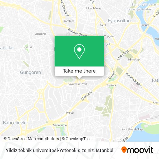 Yildiz teknik universitesi-Yetenek sizsiniz map