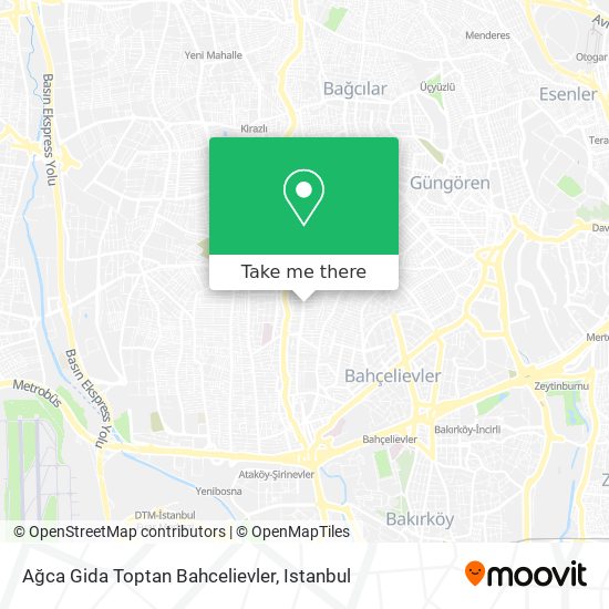 Ağca Gida Toptan Bahcelievler map