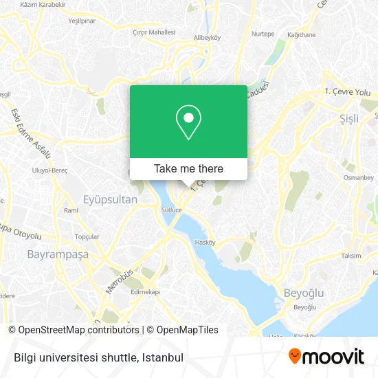 Bilgi universitesi shuttle map