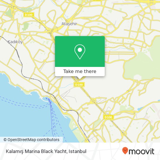 Kalamış Marina Black Yacht map