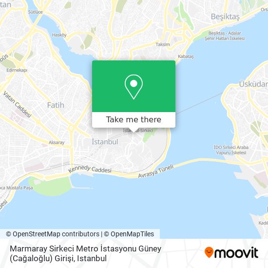 Marmaray Sirkeci Metro İstasyonu Güney (Cağaloğlu) Girişi map
