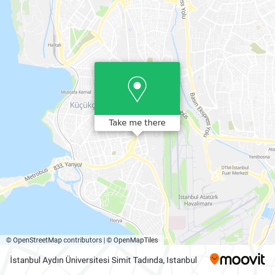 İstanbul Aydın Üniversitesi Simit Tadında map