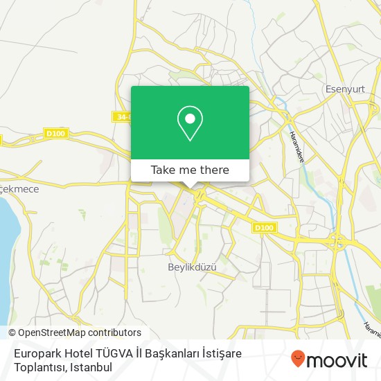 Europark Hotel TÜGVA İl Başkanları İstişare Toplantısı map