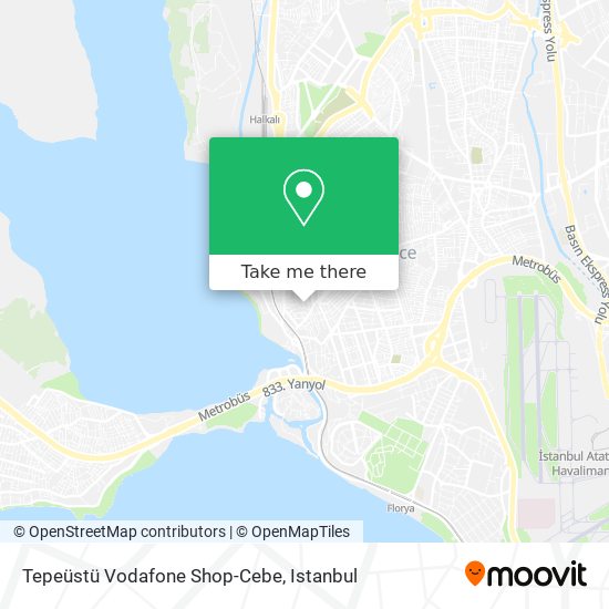Tepeüstü Vodafone Shop-Cebe map