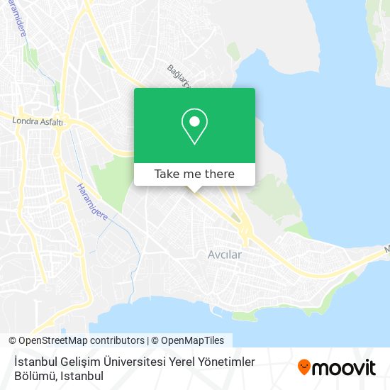 İstanbul Gelişim Üniversitesi Yerel Yönetimler Bölümü map