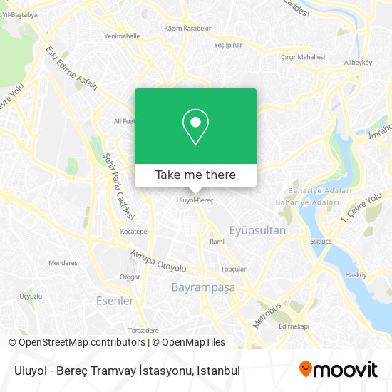 Uluyol - Bereç Tramvay İstasyonu map
