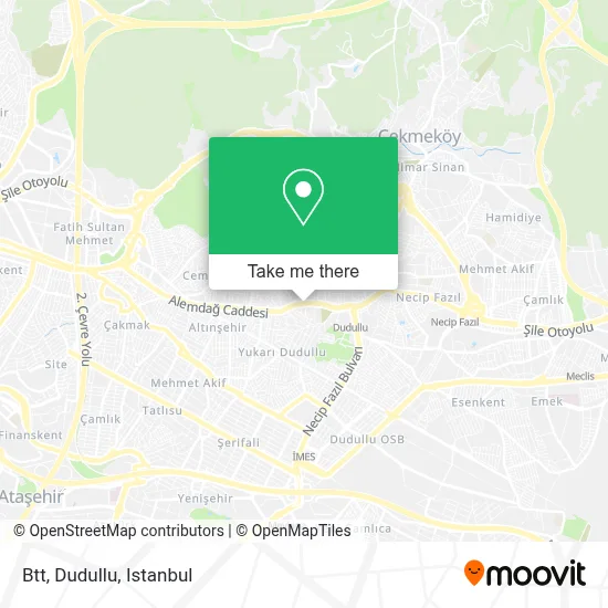 Btt, Dudullu map