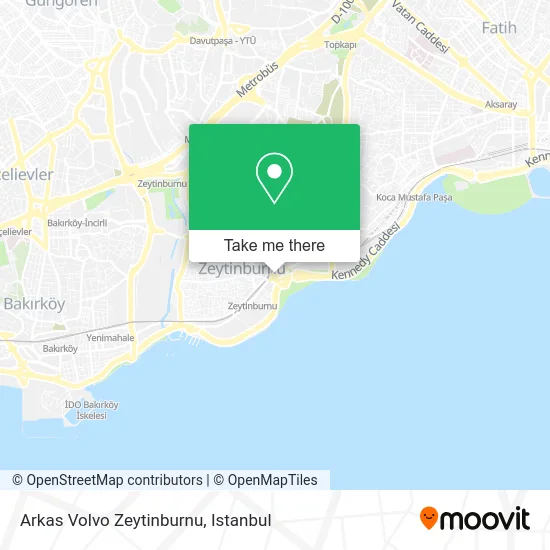 Arkas Volvo Zeytinburnu map