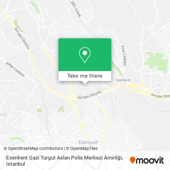 Esenkent Gazi Turgut Aslan Polis Merkezi Amirliği map