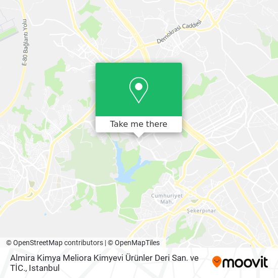 Almira Kimya Meliora Kimyevi Ürünler Deri San. ve TİC. map