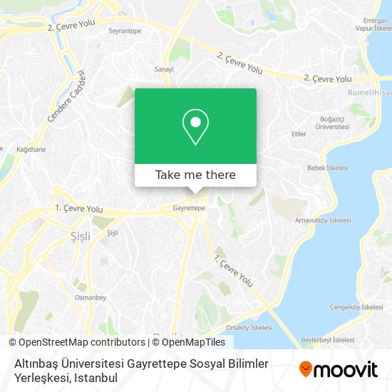 Altınbaş Üniversitesi Gayrettepe Sosyal Bilimler Yerleşkesi map