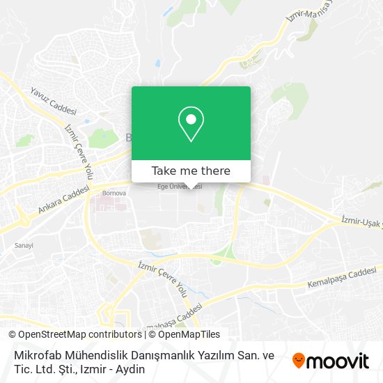 Mikrofab Mühendislik Danışmanlık Yazılım San. ve Tic. Ltd. Şti. map