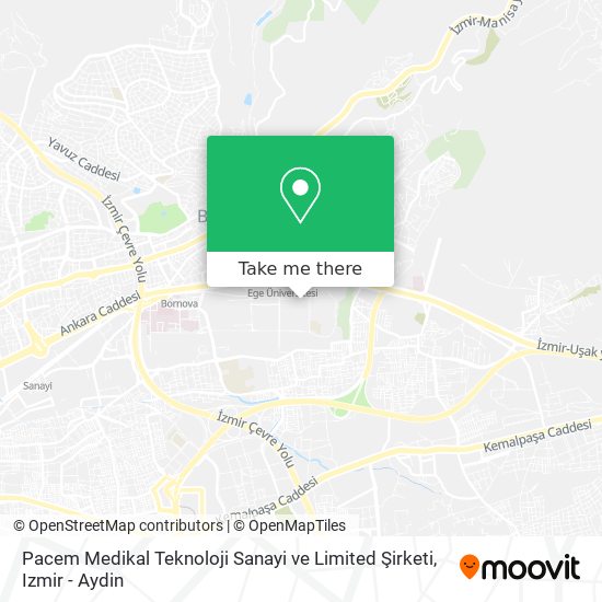 Pacem Medikal Teknoloji Sanayi ve Limited Şirketi map