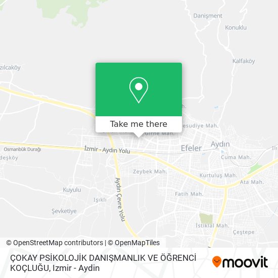 ÇOKAY PSİKOLOJİK DANIŞMANLIK VE ÖĞRENCİ KOÇLUĞU map
